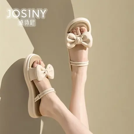 卓诗尼女鞋2024新款夏款夏凉拖鞋女外穿一脚蹬商场同款4J1A40162图片