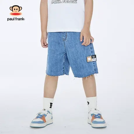 大嘴猴男童软牛仔短裤透气夏季男孩2023新款夏装五分裤儿童裤子潮图片