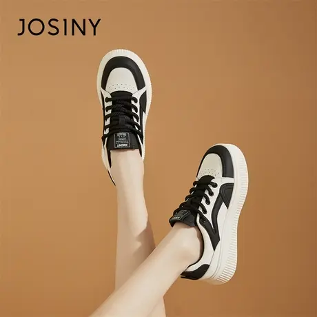 Josiny/卓诗尼小白鞋女2024春季新款休闲板鞋厚底轻便运动休闲鞋商品大图