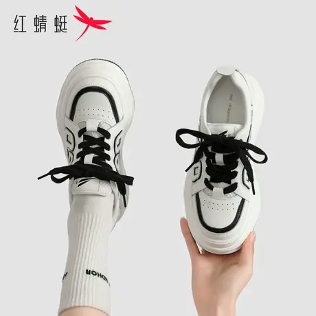 达芙妮真皮高跟鞋女2023年新款粗跟单鞋女中跟尖头优雅工作小皮鞋图片