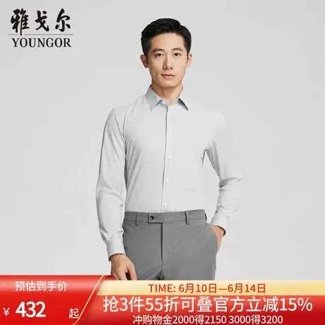【商场同款】雅戈尔男士长袖衬衫春秋新款官方商务休闲长袖衬衫男商品大图