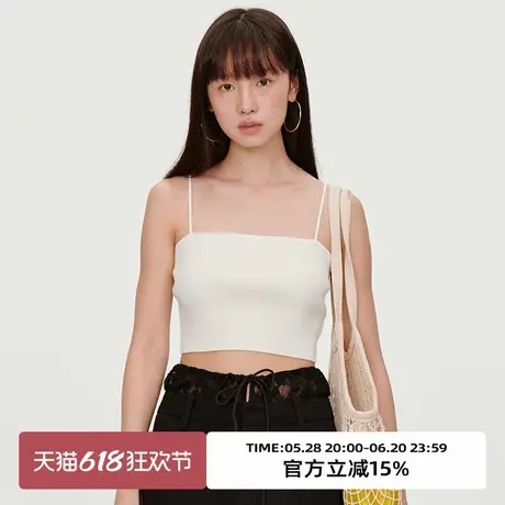 omont蛋挞家 复古经典内搭针织吊带背心2025春季基础百搭短款上衣图片