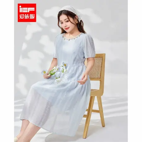 IEF/爱依服大码女装2025夏季新款通勤知性温柔气质女人味连衣裙商品大图