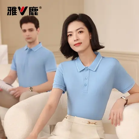 2025款夏季潮流翻领男装刺绣体恤POLO衫休闲冰感新款短袖T恤商品大图
