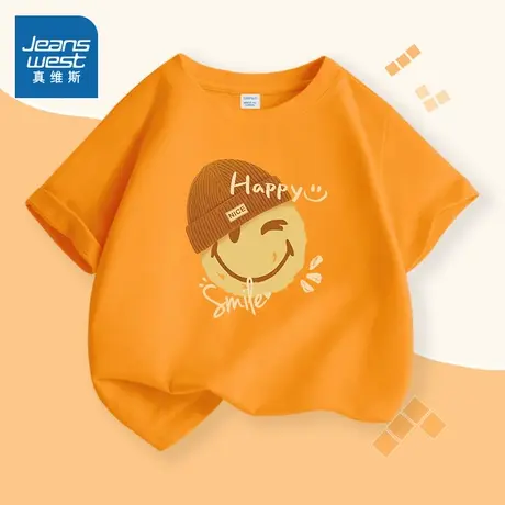 真维斯儿童t恤短袖纯棉衣服2024新款夏季薄款小男孩衣服男童上衣商品大图