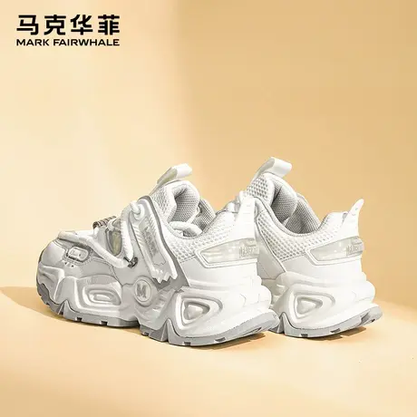 马克华菲老爹鞋女2025纯色朋克夏季透气女鞋小众休闲鞋子女小白鞋商品大图