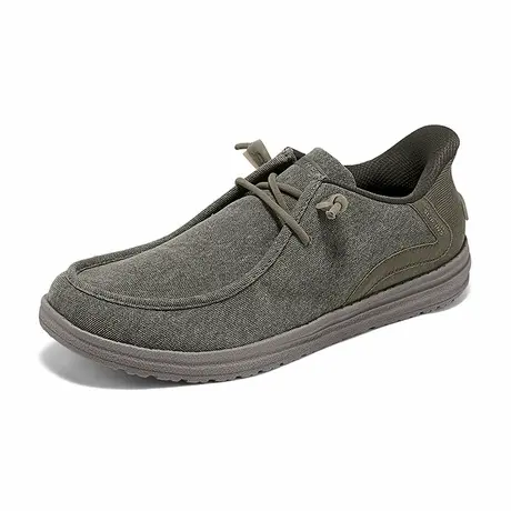 Skechers斯凯奇闪穿鞋男一脚蹬休闲板鞋2025夏季新款帆布乐福鞋商品大图