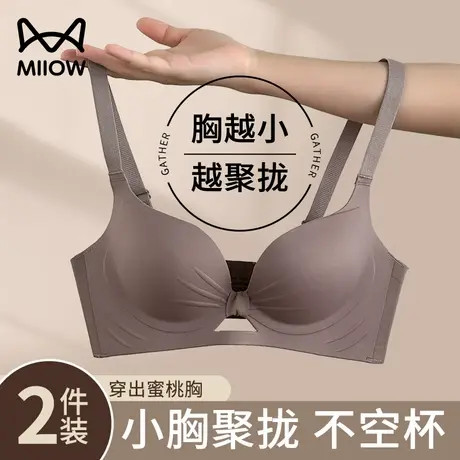 猫人内衣女聚拢小胸显大收副乳防下垂2025年春季新款无钢圈文胸罩商品大图