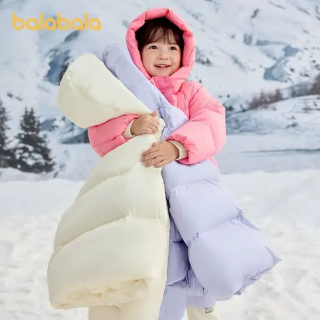 巴拉巴拉童装儿童短款羽绒服女童2025冬季新款中小童保暖连帽外套商品大图