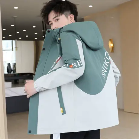 青少年2023年秋季新款夹克男大童春秋款初中高中学生外套帅气秋装商品大图