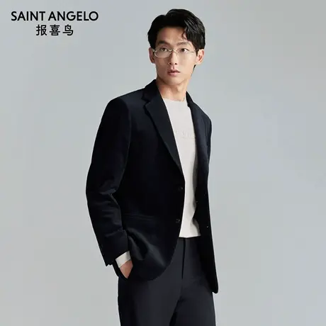 报喜鸟秋季新款男士商务休闲运动西服上衣纯色简约便西单西外套男图片
