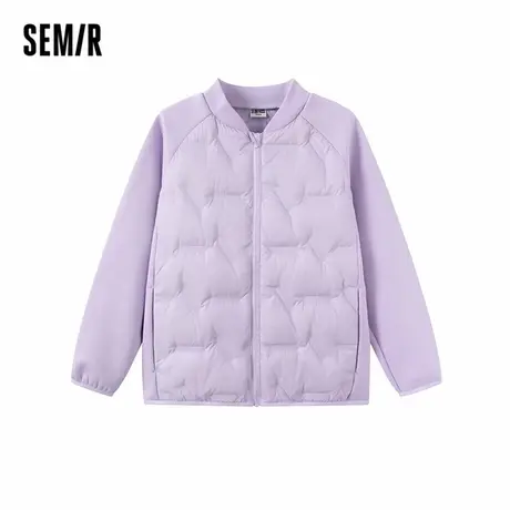 森马儿童秋冬男中童羽绒服轻薄三防外套防泼水防油防污棒球领上衣商品大图