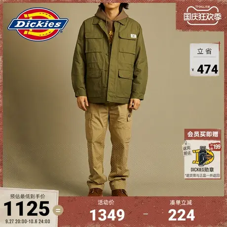 Dickies23秋季新款工装男女情侣长款可拆卸内胆棉服外套图片