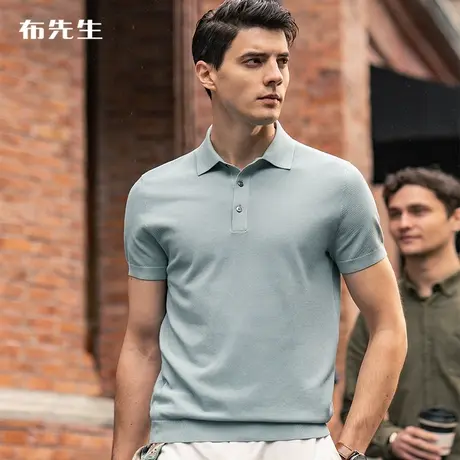 MrBu布先生针织衫t恤短袖男2025夏吸湿凉感透气翻领Polo衫AT11826图片