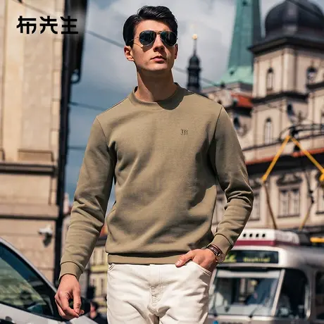 MrBu布先生时尚字母刺绣卫衣男新款柔软亲肤长袖BT12170商品大图