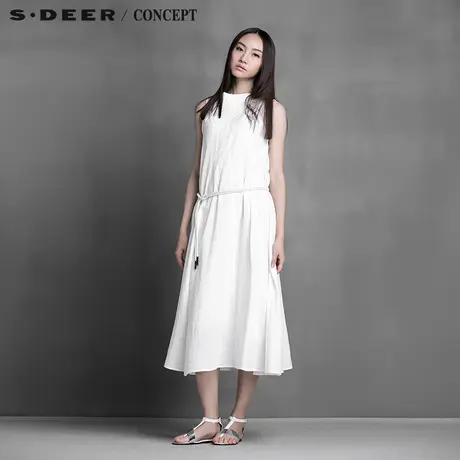 S·DEER＼CONCEPT圣迪奥专柜正品女装夏凸绣分割连白衣裙5281212图片