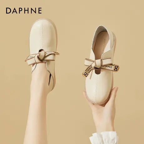 达芙妮法式软底一脚蹬孕妇鞋平底鞋百搭单鞋夏季蝴蝶结仙女风女鞋图片