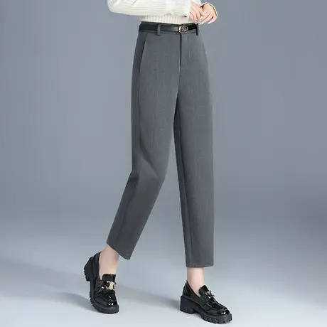 休闲香蕉裤2023年秋季新款哈伦裤女高腰女裤剪刀裤九分镰刀西装裤商品大图