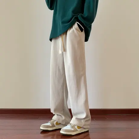 直筒裤子男款秋季2023新款潮牌运动长裤男夏季款美式宽松休闲卫裤商品大图