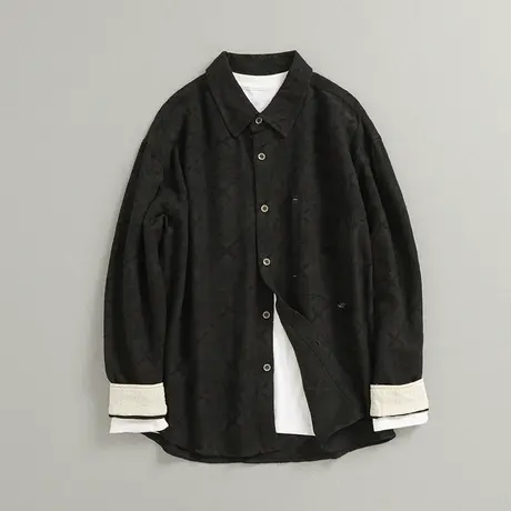 棉麻衬衫男长袖春秋季宽松上衣苎麻国风复古衬衣男士休闲外套潮流商品大图