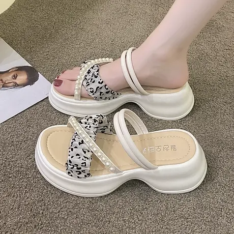 两穿半拖凉鞋女2023夏季新款网红超火时尚仙女风一脚蹬凉鞋配裙子商品大图