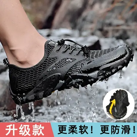 雨鞋男款时尚钓鱼水鞋防滑轻便厨房胶鞋户外溯溪涉水鞋防水鞋男士商品大图