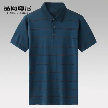 爸爸短袖t恤冰丝凉感大码宽松针织上衣体恤衫50-60岁老年人夏装男图片