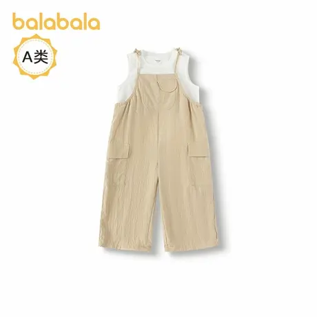 【商场同款】巴拉巴拉女童装儿童套装工装背带裤两件套2025夏新款图片