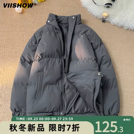 VIISHOW保暖宽松面包服潮牌加厚衣服冬季男生痞帅棉衣美式棉服男商品大图
