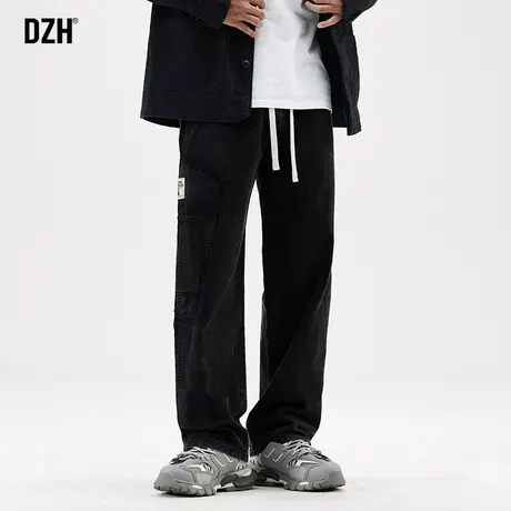 男士直筒裤美式工装裤男秋季裤子男款伐木裤2024新款运动休闲长裤商品大图