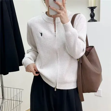 早春女士毛衣开衫秋冬加厚针织衫2024新款爆款宽松外套女上衣外穿图片