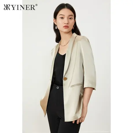 YINER音儿女装夏季气质通勤小西装短外套商品大图