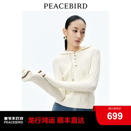 【商场同款】太平鸟女装2024年春季新款连帽套头衫A1EEE1426图片