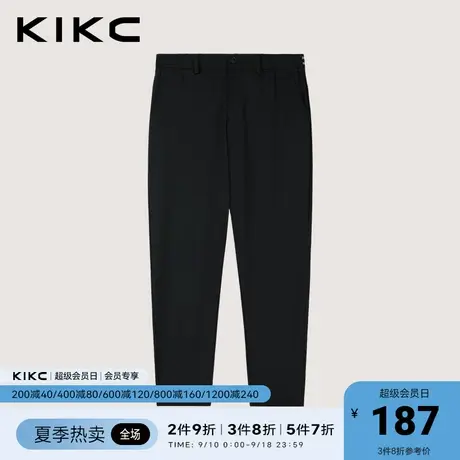 kikc休闲裤男2023春夏新款商场同款商务简约弹力潮流百搭直筒裤子商品大图