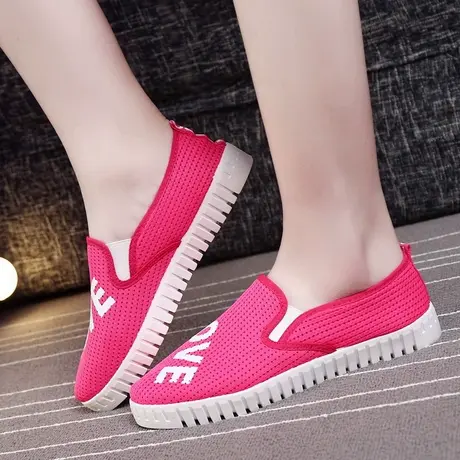 夏季网鞋女鞋透气软底休闲鞋懒人套孕妇鞋平底学生板鞋开车鞋特价商品大图
