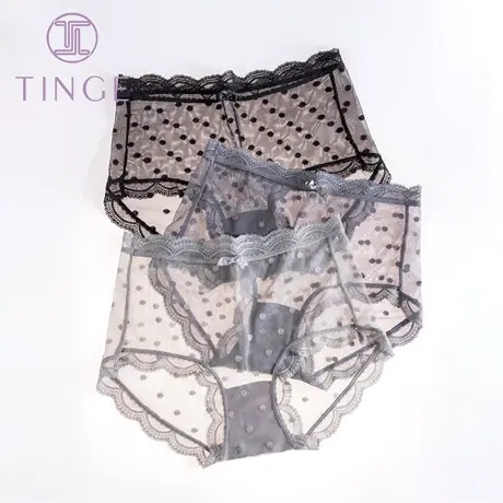 TINGE贴己蕾丝内裤女夏季2025新款高腰性感无痕纯棉抗菌裆大码图片