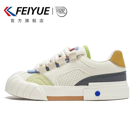 feiyue/飞跃休闲鞋2025春季款拼色低帮运动女鞋百搭饼干鞋透气图片