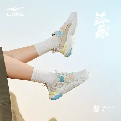 鸿星尔克女鞋秋冬季新款阿甘鞋复古软底减震运动鞋增高休闲鞋情侣商品大图