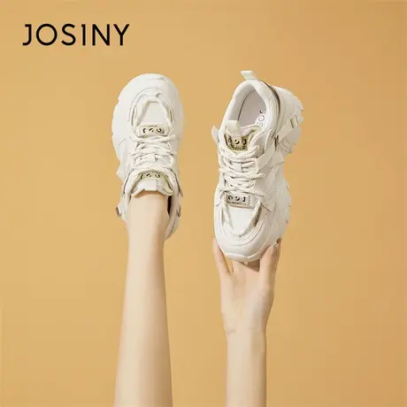 Josiny/卓诗尼厚底老爹鞋女款2024新款春季百搭显脚小休闲运动鞋商品大图
