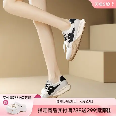 哈森复古网面透气德训鞋女鞋子2025夏季夏款爆款休闲鞋时尚运动鞋图片