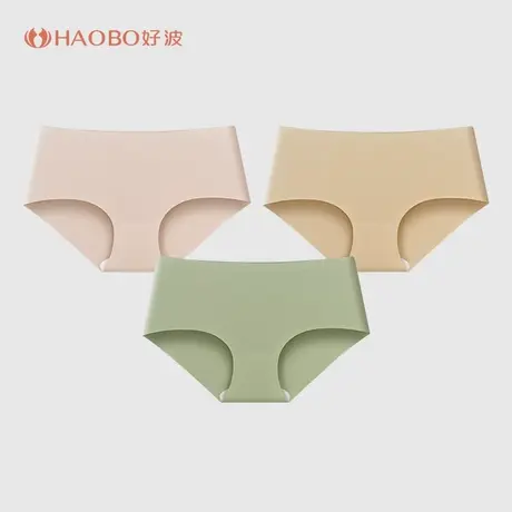 好波女士中腰三角裤7A级抑菌桑蚕丝裆里亲肤舒适女性感三角裤图片