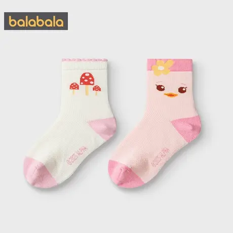 【商场同款】巴拉巴拉女童袜子婴儿宝宝中筒棉袜秋季2025新款儿童商品大图