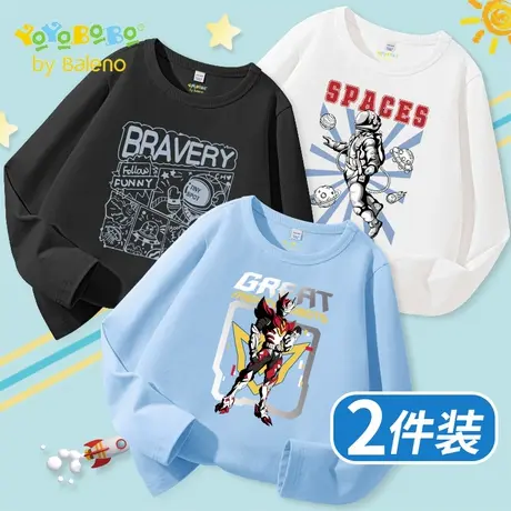 班尼路童装YBB系列男童长袖t恤儿童薄款纯棉打底衫男孩中大童上衣图片