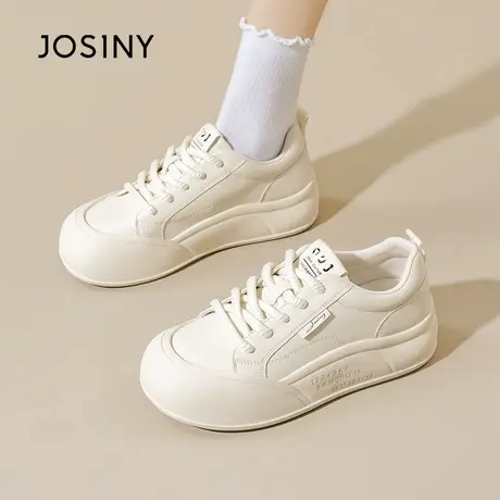 卓诗尼厚底德训鞋女2025新款秋季百搭小白鞋小个子增高休闲鞋商品大图