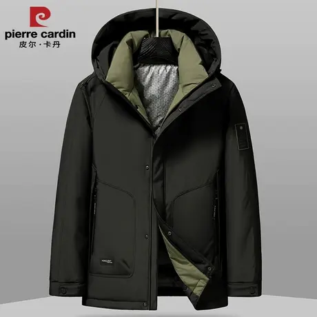 皮尔卡丹羽绒服男款2025冬季新款短款连帽加厚保暖户外防风防寒商品大图