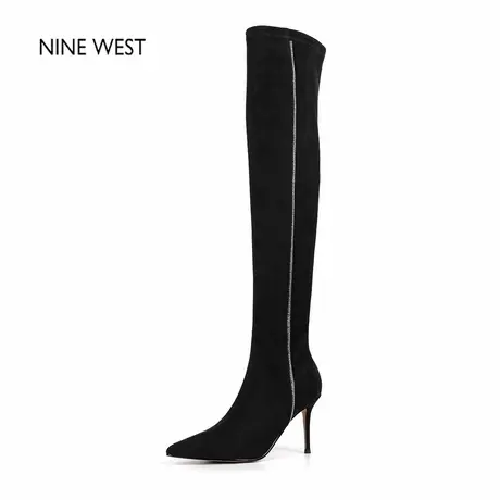 奥莱专供Nine West/玖熙尖头高跟长靴女修饰腿型高筒靴长筒靴靴子图片