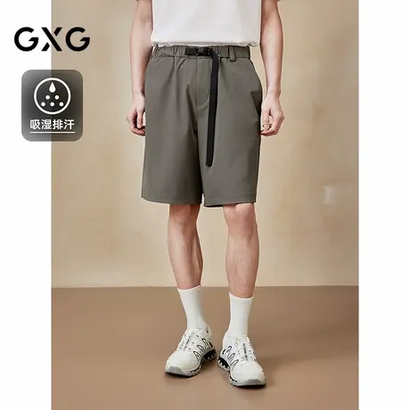 GXG男装 吸湿排汗工装短裤腰带扣男五分裤25年夏季新品G25X222022图片