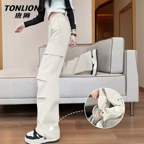 唐狮官方三防工装裤女款2026新款春秋款女士户外登山运动阔腿裤VB图片