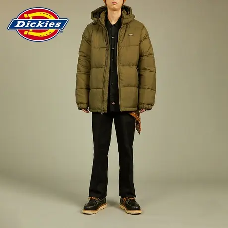 Dickies商场同款23秋冬新款 男女连帽休闲棉服保暖外套图片
