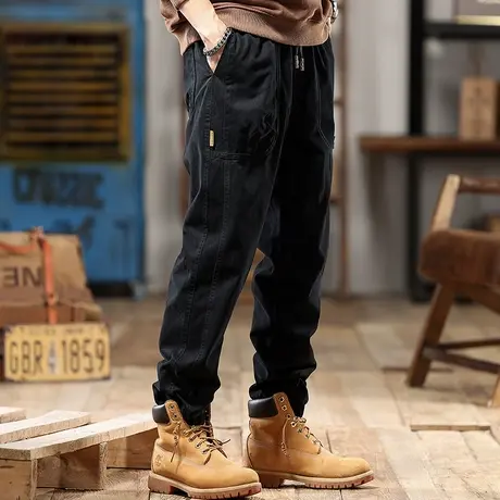 百搭宽松工装裤潮流耐磨高密斜纹精梳棉时尚通用登山潮流工装裤商品大图